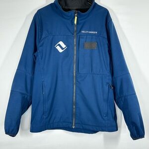 #2688 Helly Hanson Soft Shell Ski Jacket Men’s 2XL Blue Vail Fleece Lined